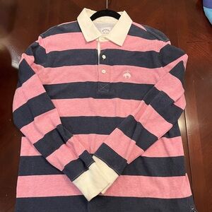 men’s Brooks Brothers rugby. Pink/Navy. Like new condition. Size M